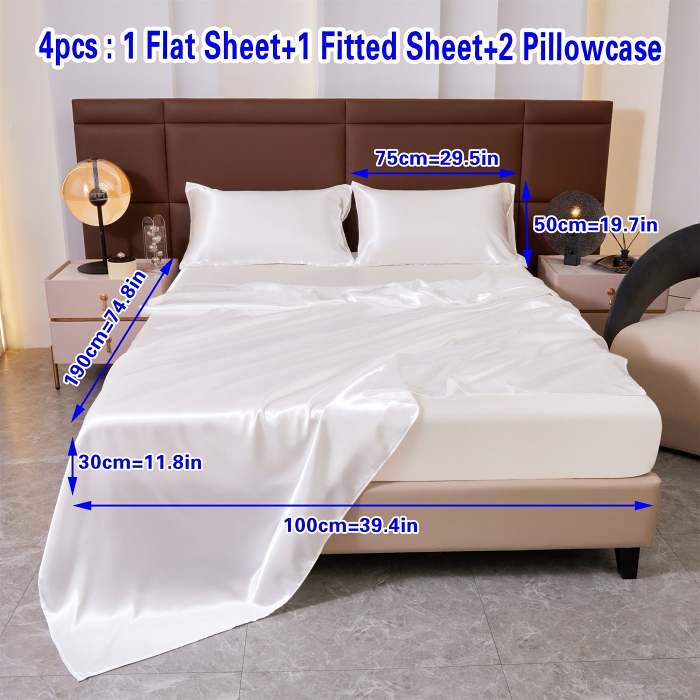 4pc Luxury Satin Bedding Set