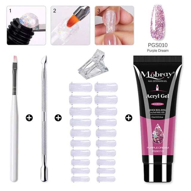 Multielement gel nail kit