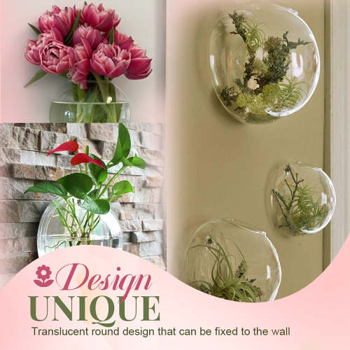 Wall-mounted glass vaseFree shipping on orders over $60
