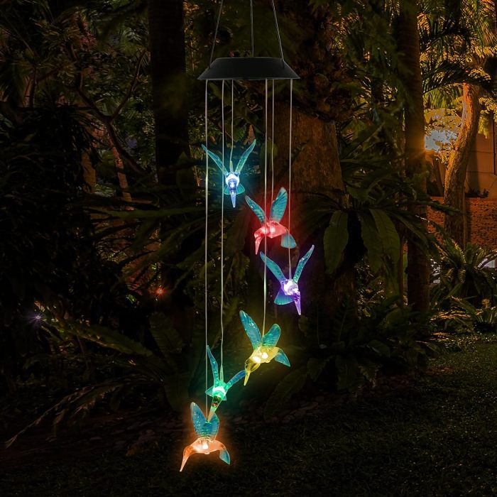 Hummingbird Wind Chime LED Solar