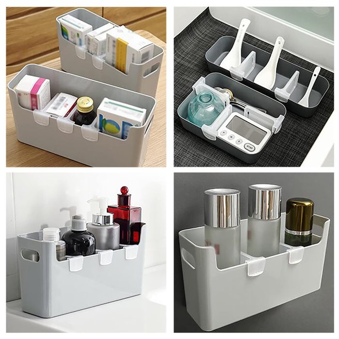 Transparent Freezer Side Door Storage Rack for Refrigerator Storage Partition (2PCS/Set)