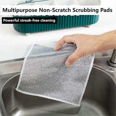 Multipurpose Wire Dishwashing Rags for Wet and DryBuy 3 Get 2 Free