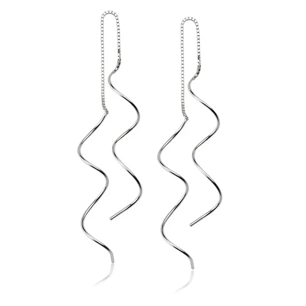 Double Wave Threader Earrings