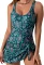 Deep Green Floral Printed