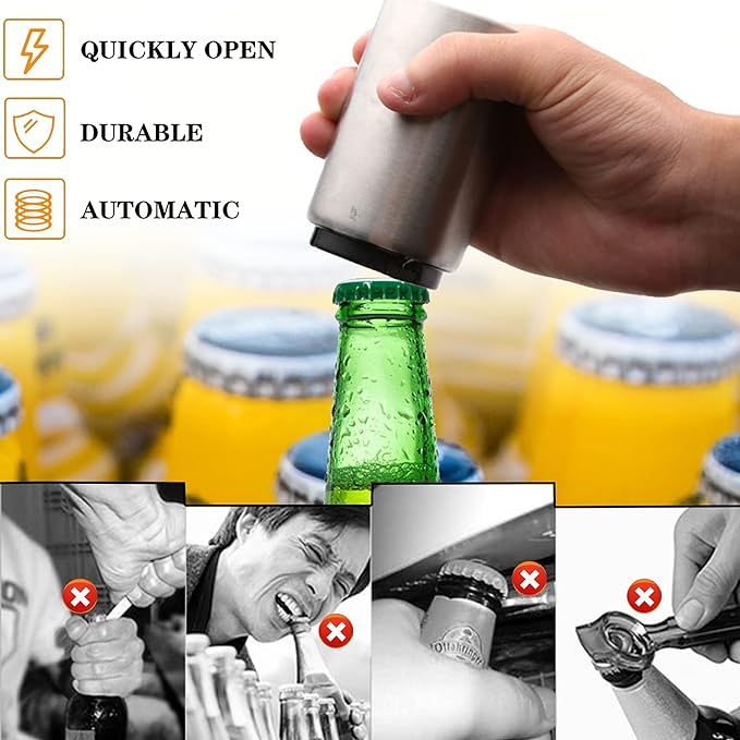 Buy 2 Get 1 Free(3PCS) - Automatic Bottle Opener - No Damage to Bottle Cap