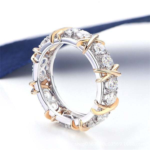 Last Day Promotion 70% OFF - Cross Full Moissanite Diamond Ring