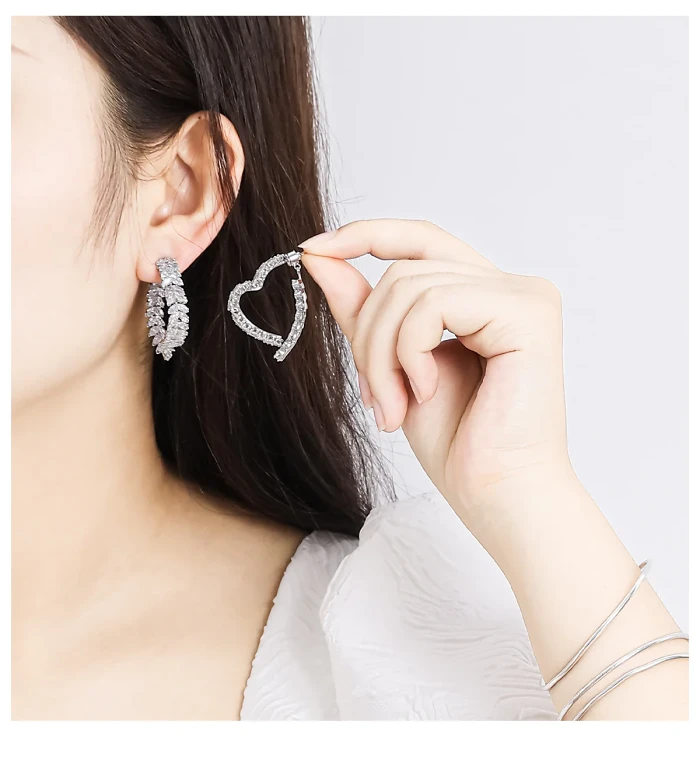 Firaluna | French Crystal Love Earrings