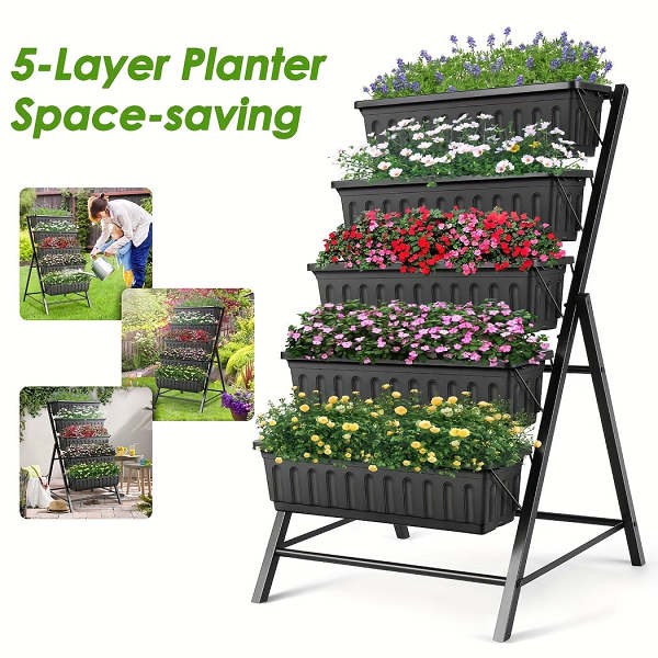 5-Tier Raised Garden Planter Box