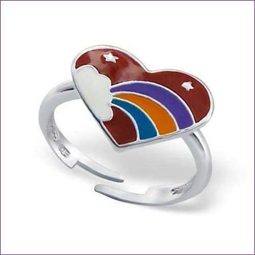 Adjustable Sterling Silver Heart Ring