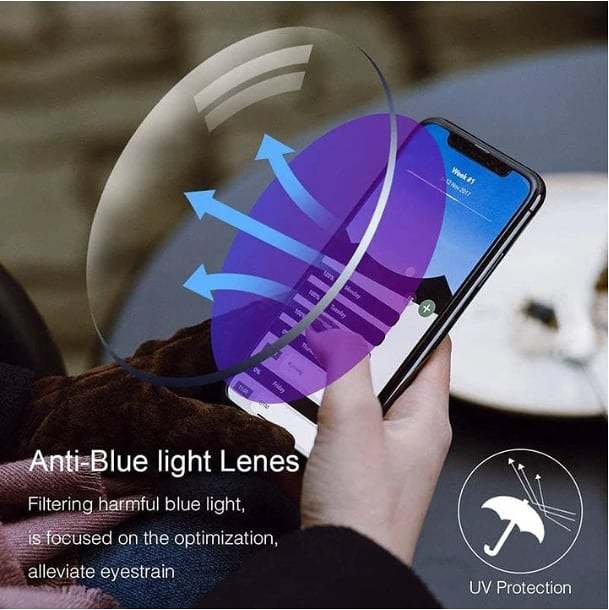 Sapphire high hardness anti-blue light progressive distance reading glasses