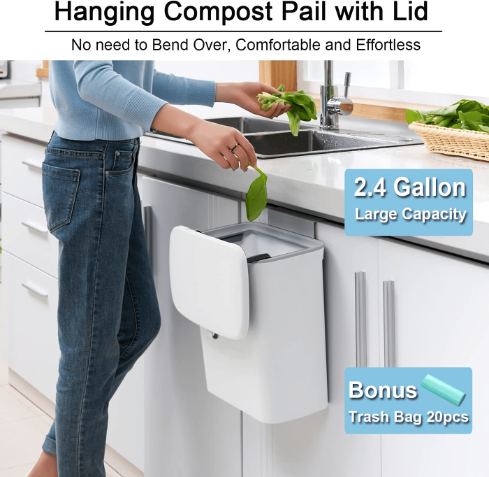 Wall-mounted trash cans