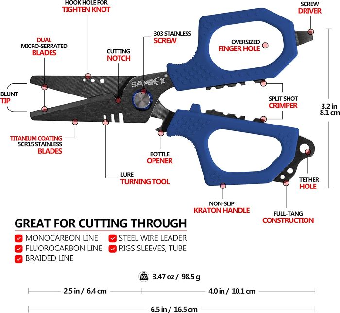 Multifunctional Molybdenum Vanadium Steel Fishing Scissors