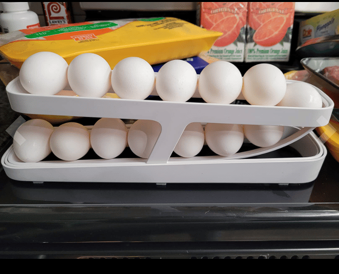 Automatic Scrolling Egg Rack Holder Storage Box