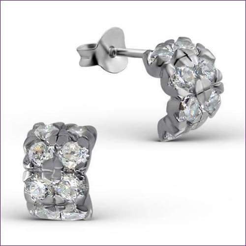 Silver Sparkly Earrings