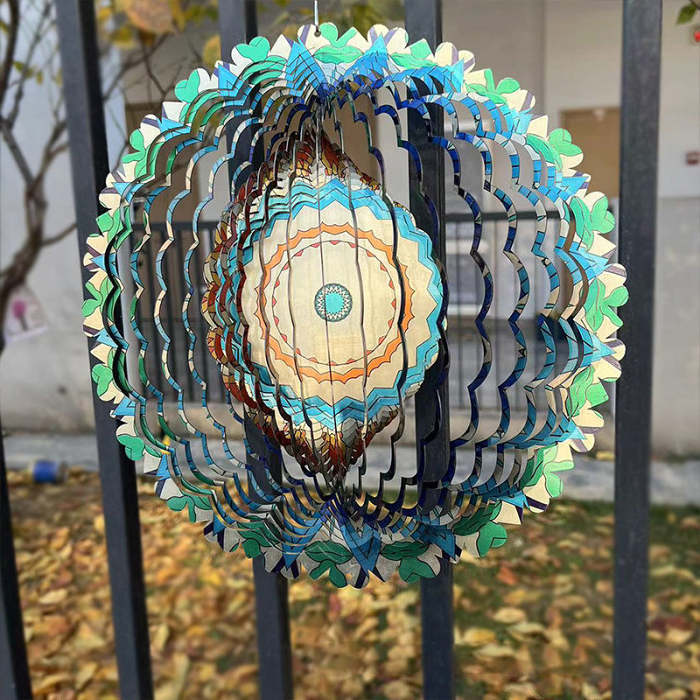 Stainless steel wind rotating hanging wind chime