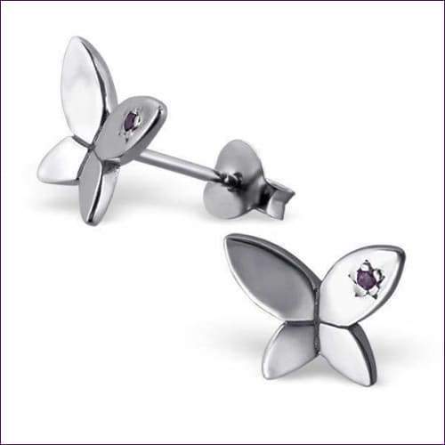 Silver Butterfly Earrings