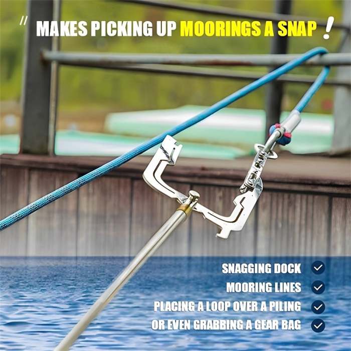 Telescoping Automatic Boat Dock Hook