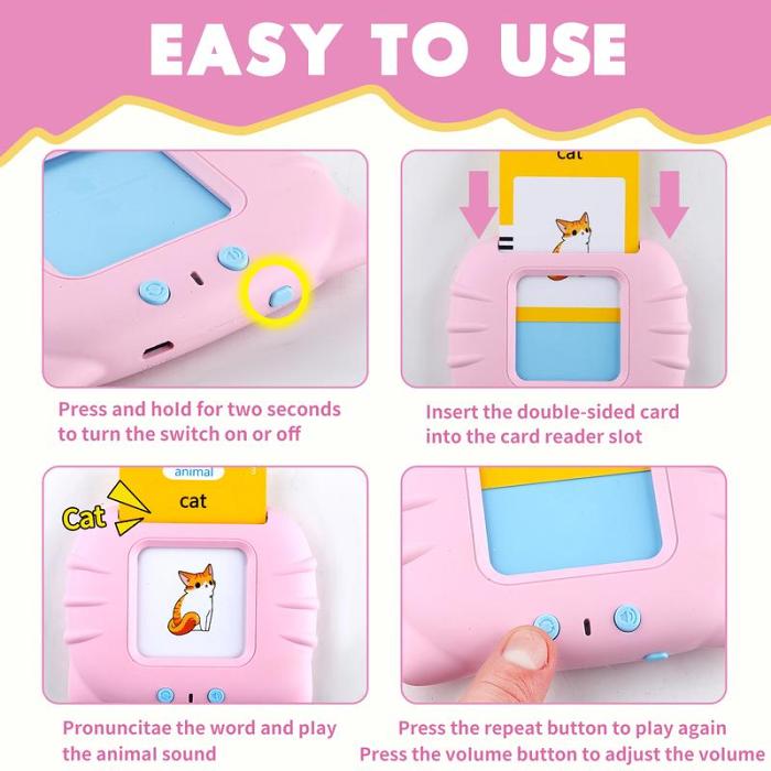 Talking Flash Cards Montessori Toys - Learning Educational Gifts for Kids