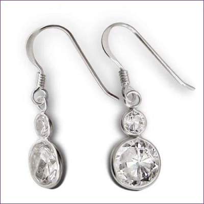 Silver Drop Earrings