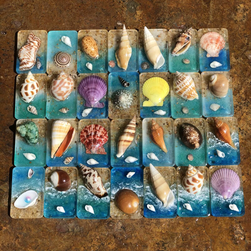 Beach Art Fridge Stickers