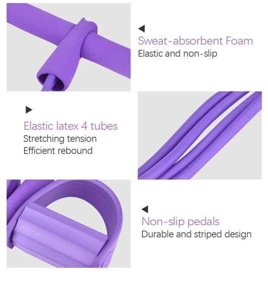 SUMMER BIGGEST SALE 21 Fitness Resistance Bands-4 Tube Pedal Ankle Puller