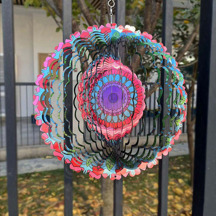 Stainless steel wind rotating hanging wind chime