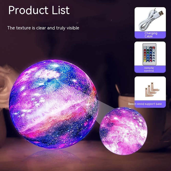 3D Printing Moon Light Galaxy  Light