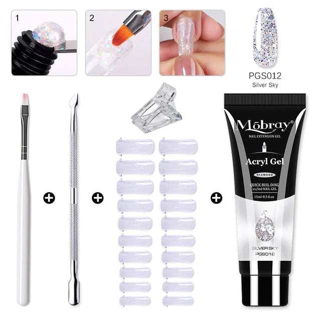 Multielement gel nail kit