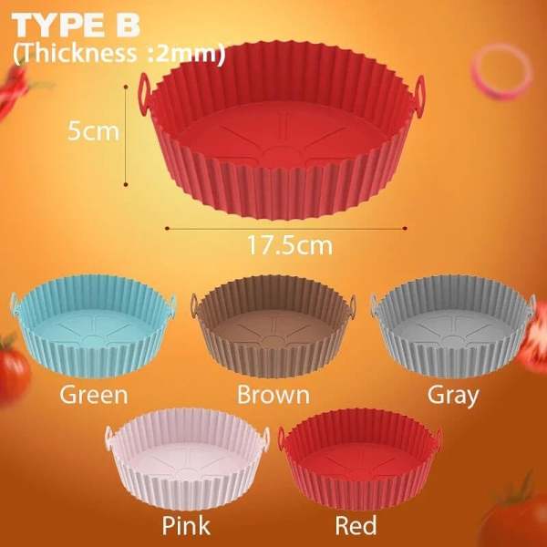 Air Fryer Silicone Baking Tray（Reusable）