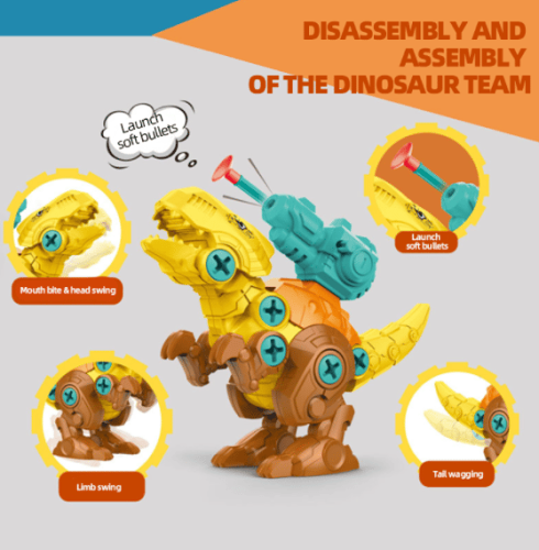 (Last Day Promotion - 49% OFF ) DIY Dinosaur Toy Construction Set