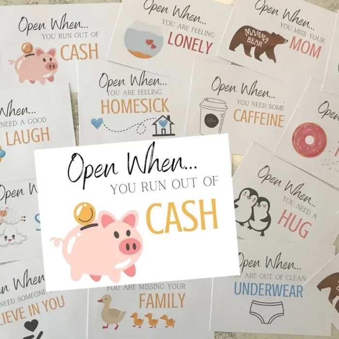 OPEN WHEN ENVELOPES