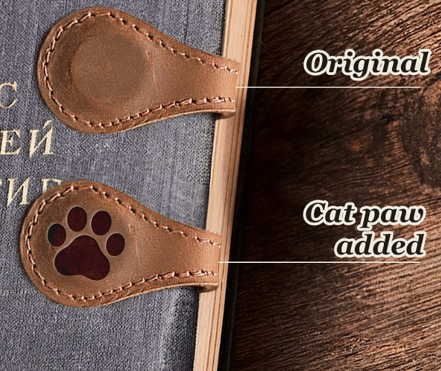 TimelessMark–Personalized Magnetic Leather Bookmark