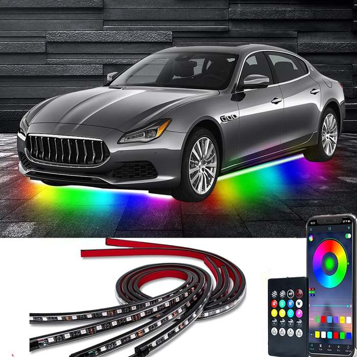 LAST DAY 49% OFF- Car Chassis Flexible RGB Waterproof LED Strip Lights (4PCS)