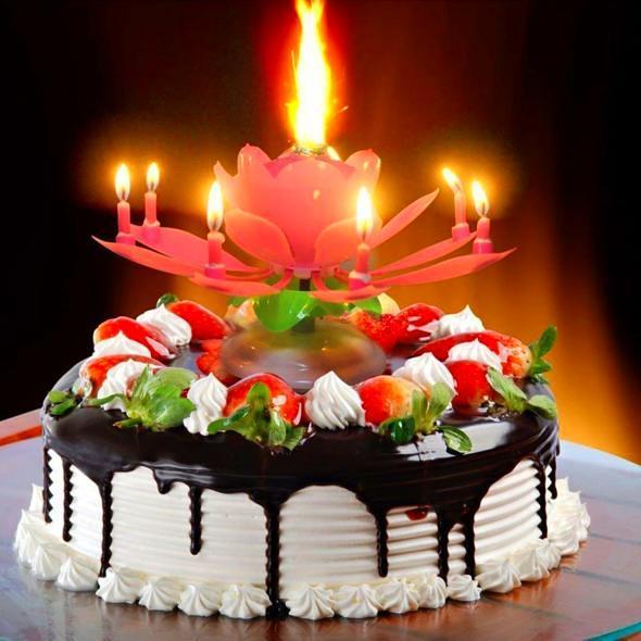 Magic Flower Birthday Candle