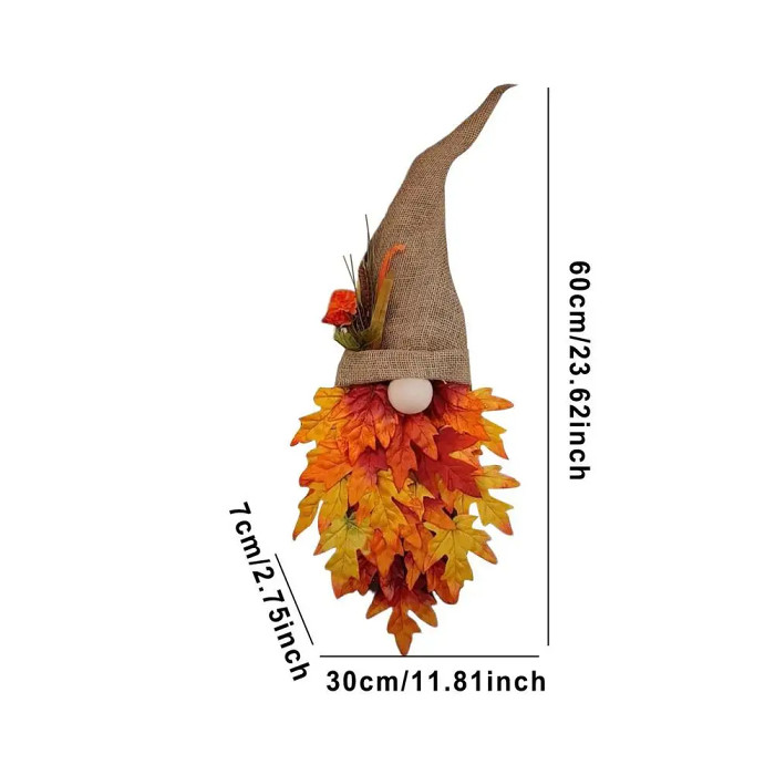 ON SALEFall Maple Gnome Front Door Hanger