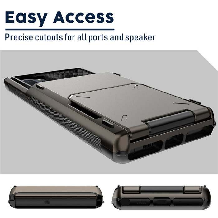 Flip Card Slots Business Armor Case For Samsung Galaxy Note 10 +