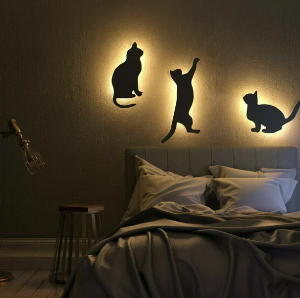 [Last day flash sale60% OFF] Cat Night Light - LED Sound Control B