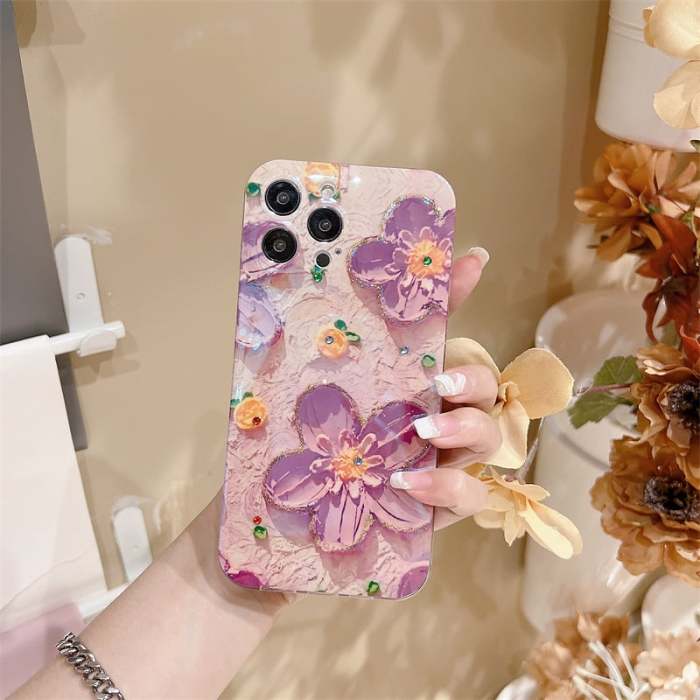 Vintage Oil Painting Flower iPhone Case