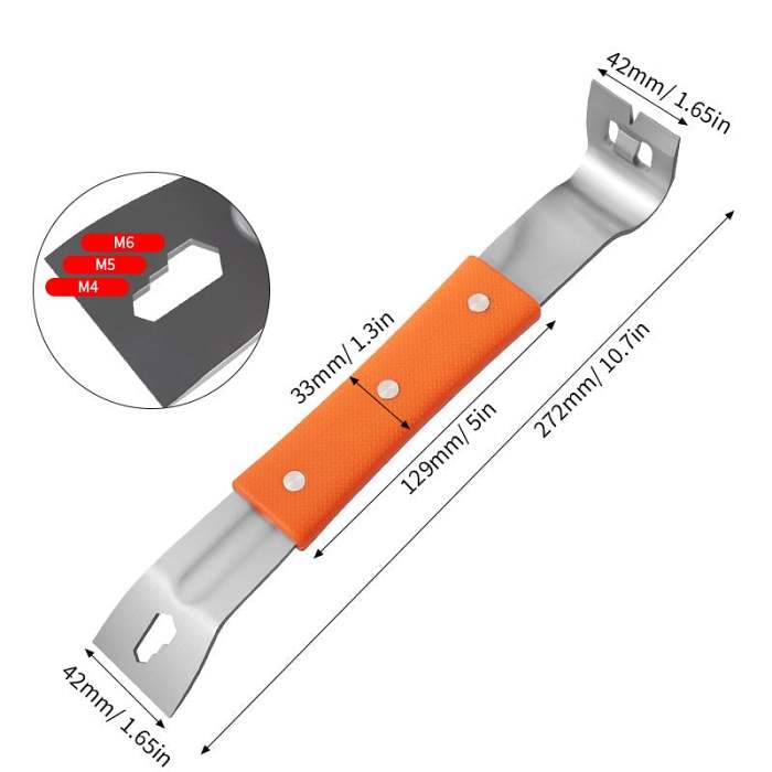 Stainless Steel Crowbars Scrapers