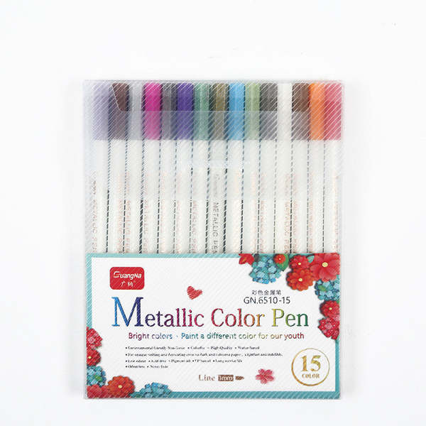 Color black card album color metal pen