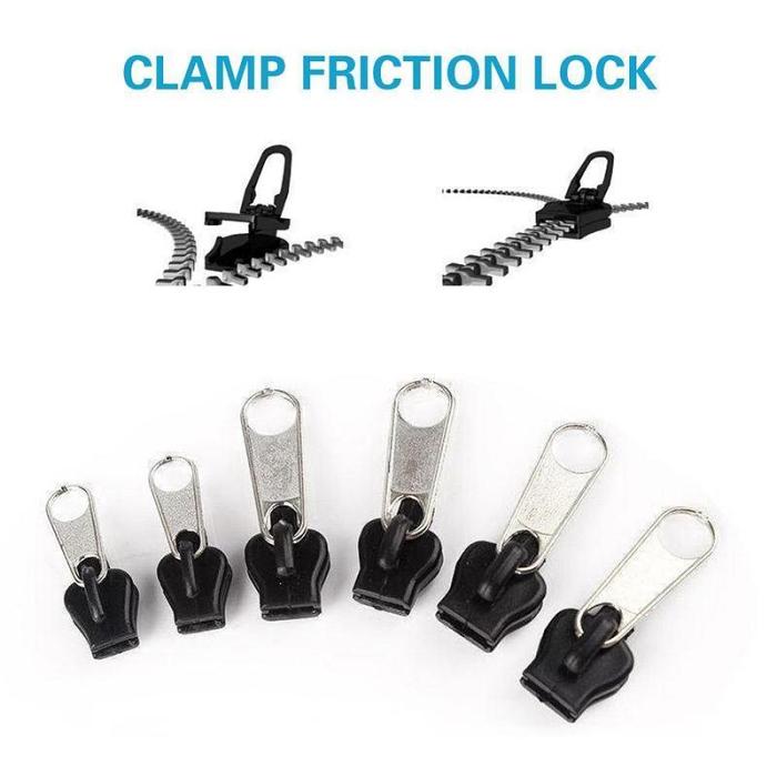 6 PCS/SET(2 Small & 2 Medium & 2 Large) - Instant Metal Zipper -- Buy
