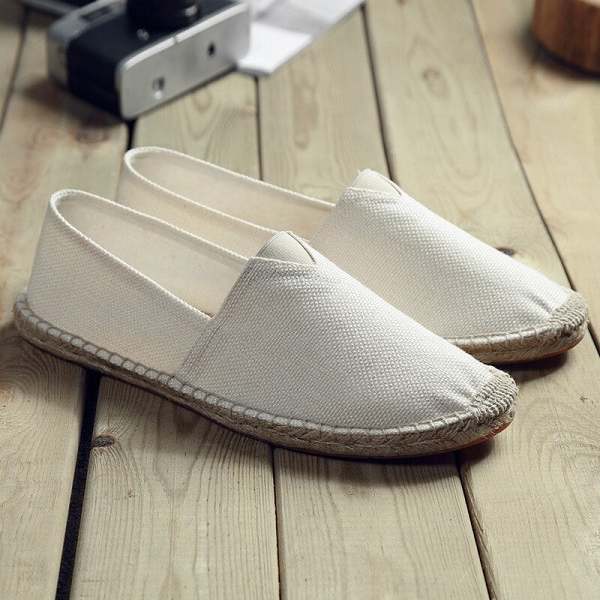 Men/Women's Canvas Slip on Flat Espadrilles
