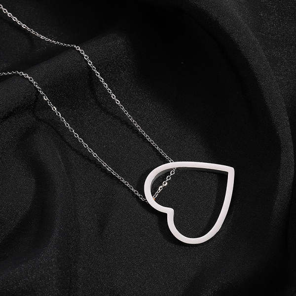 Stainless Steel Couple Necklace With Laser Engraving For Men And Women