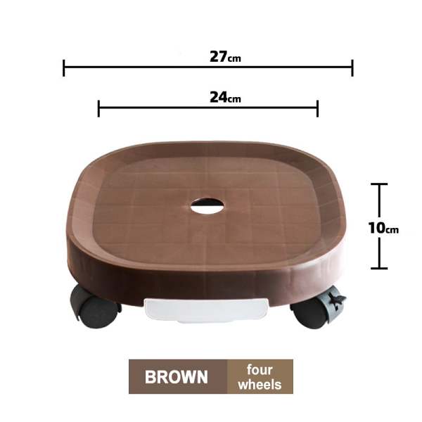 Mobile flower pot tray thickened resin universal wheel with water box