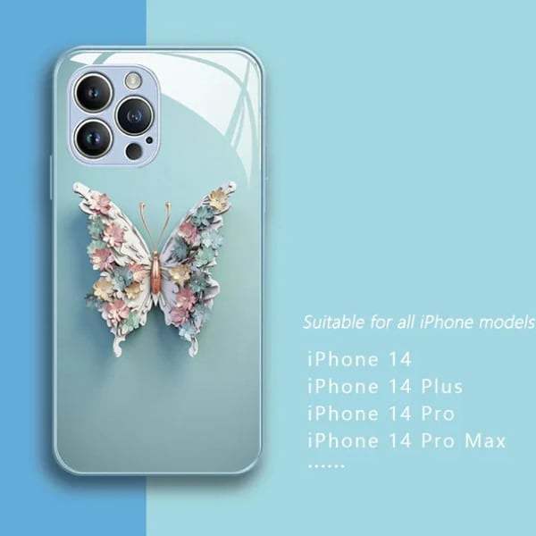 Butterfly Pattern Cover Compatible with iPhone