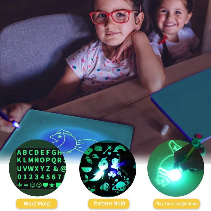 Kids Magic Light Drawing Pad Set