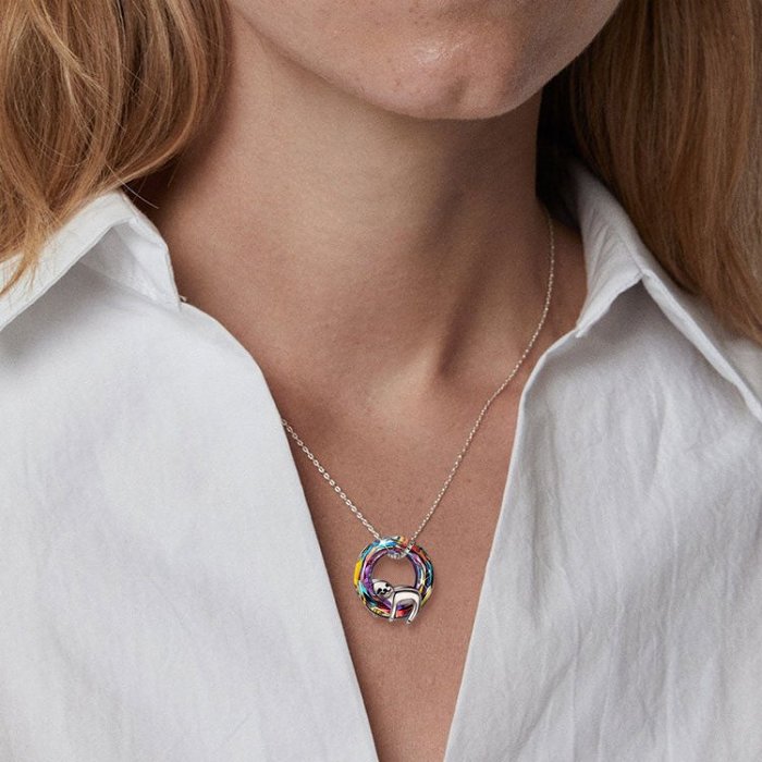 Crystal Sloth Necklace