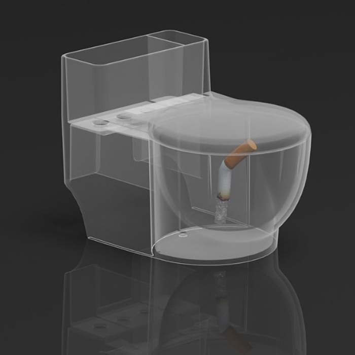 Toilet-shaped Ashtray