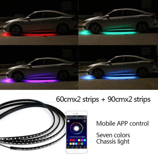 LAST DAY 49% OFF- Car Chassis Flexible RGB Waterproof LED Strip Lights (4PCS)