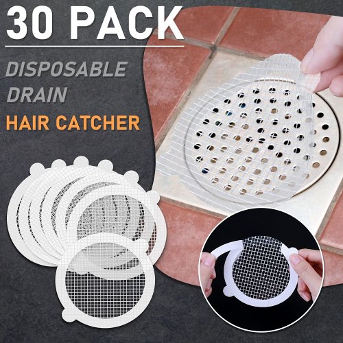 30 Pack Disposable Shower Drain Hair Catcher